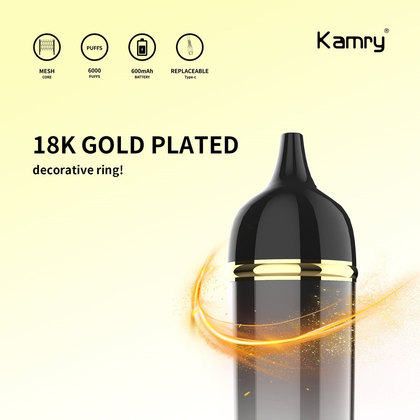 Kamry Akula 6000 Puffs Disposable Vape Wholesale-600mAh battery, 14ml E-liquid, Multiple Nicotine 10 Flavors