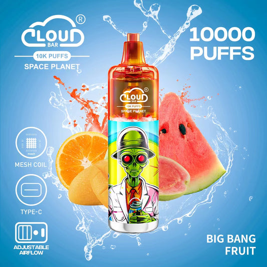 Cloud Bar Multi Flavor 10000 Puffs  5% Rechargeable Vapes Pen 18ml  650MAH 10 Flavors