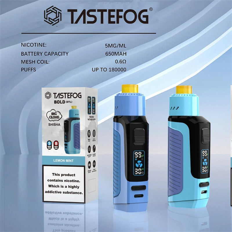 2024 NEW Dtl Disposable Vape Vaporizer 18000 Puffs Tastefog Bold with Big Cloud Adjustable Wattage