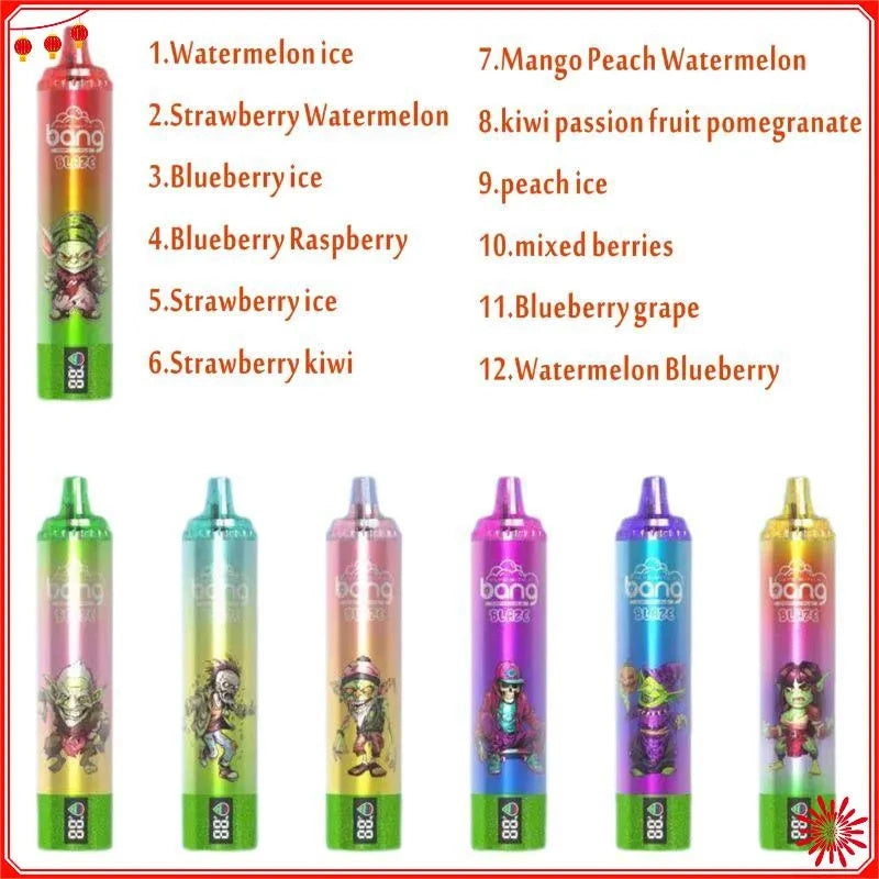 Bang 20k Puff Disposable Electronic Cigarette Bang Blaze 20000 Puffs With Smart Screen Display-1000mAh Battery, 26ml E-liquid, Multiple Nicotine 12 Flavors