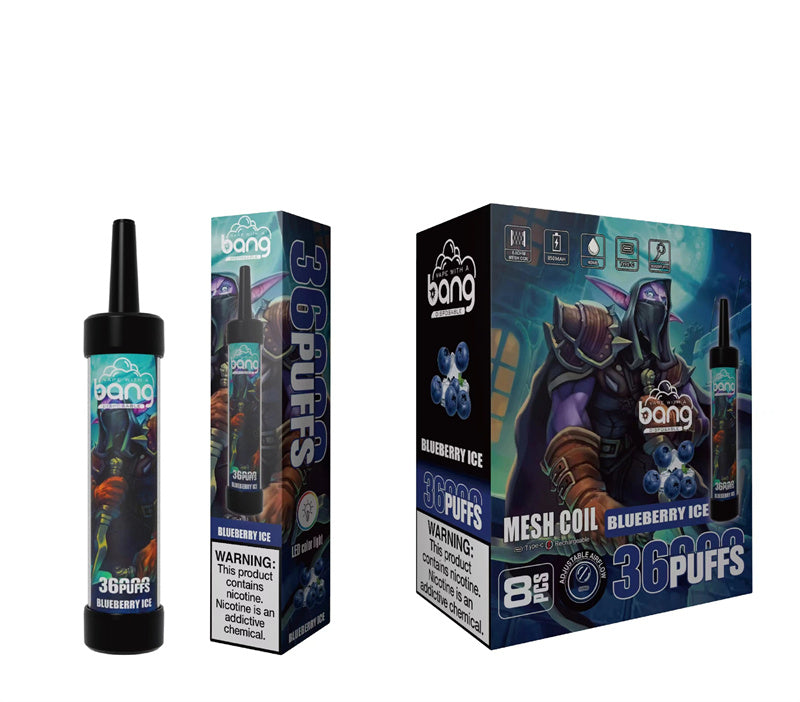Bang 36000 Puff Dtl Disposable Vapes E Cigarettes Sub Ohm Mesh Coil 40ml 36k Puff-650mAh Battery, 40ml E-liquid, Multiple Nicotine 12 Flavors