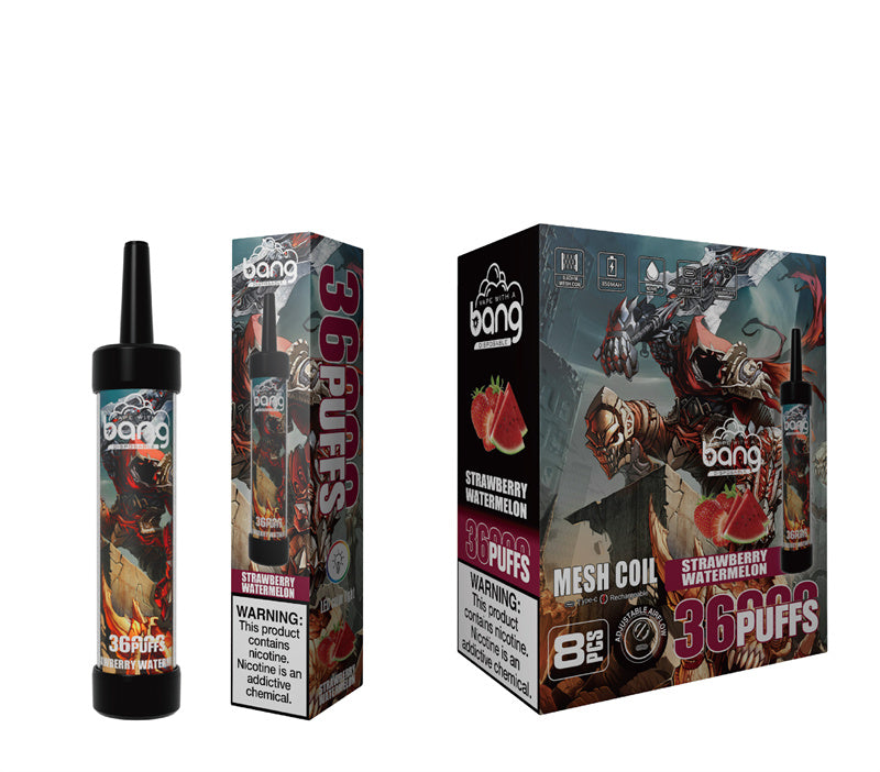 Bang Original 36000 Puffs With Sub Ohm Mesh Coils Dtl Disposable Vape Device E-Cigarette-650mAh Battery, 40ml E-liquid, Multiple Nicotine 12 Flavors