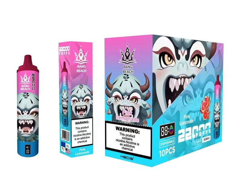 Vape Bang Beach Disposable 22000 Puffs-850mAh Battery, 40ml E-liquid, Multiple Nicotine 12 Flavors