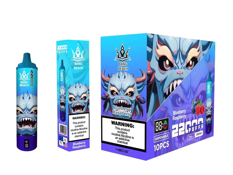 Wholesale Disposable Vape Pen Bang Beach 22000 Puffs with Smart Screen -850mAh Battery, 36ml E-liquid, Multiple Nicotine 12 Flavorsd