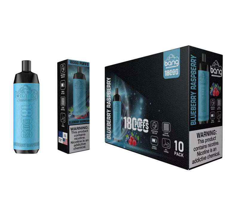 Bang Crown Bar 18000 Puffs E Cigarette Leather 18k Puff Bar Shisha Pro Max Dtl Disposable Vape-650mAh Battery, 20ml E-liquid, Multiple Nicotine 12 Flavors