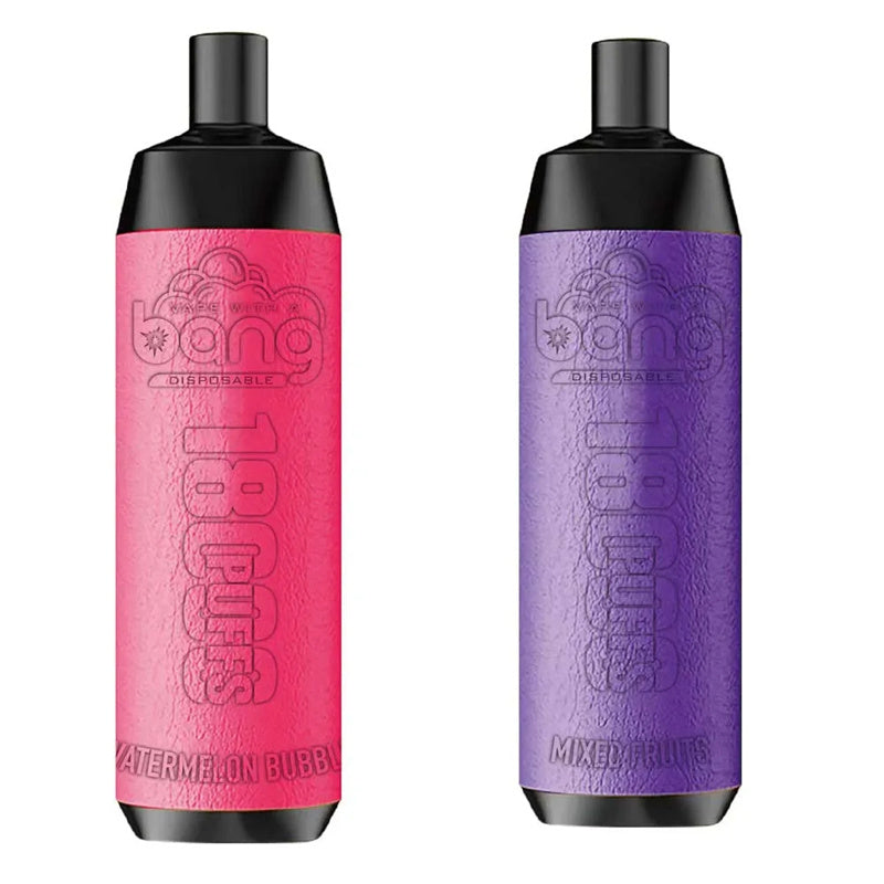 Bang Crown Bar 18000 Puffs E Cigarette Leather 18k Puff Bar Shisha Pro Max Dtl Disposable Vape-650mAh Battery, 20ml E-liquid, Multiple Nicotine 12 Flavors