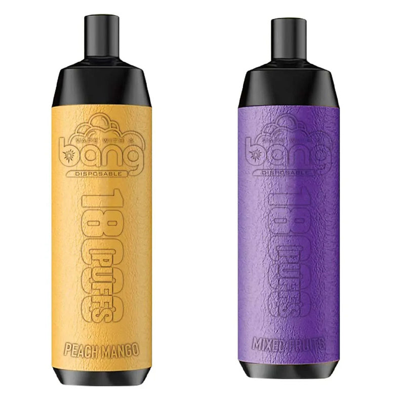 Bang Crown Bar 18000 Puffs E Cigarette Leather 18k Puff Bar Shisha Pro Max Dtl Disposable Vape-650mAh Battery, 20ml E-liquid, Multiple Nicotine 12 Flavors