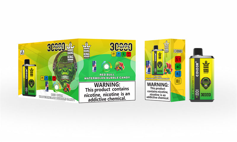 Bang King 30000 Puff Disposable E-Cigarette Vape Double Flavor Digital Display Bang 30k Puff Vaper-550mAh Battery, 36ml E-liquid, Multiple Nicotine 12 Flavors