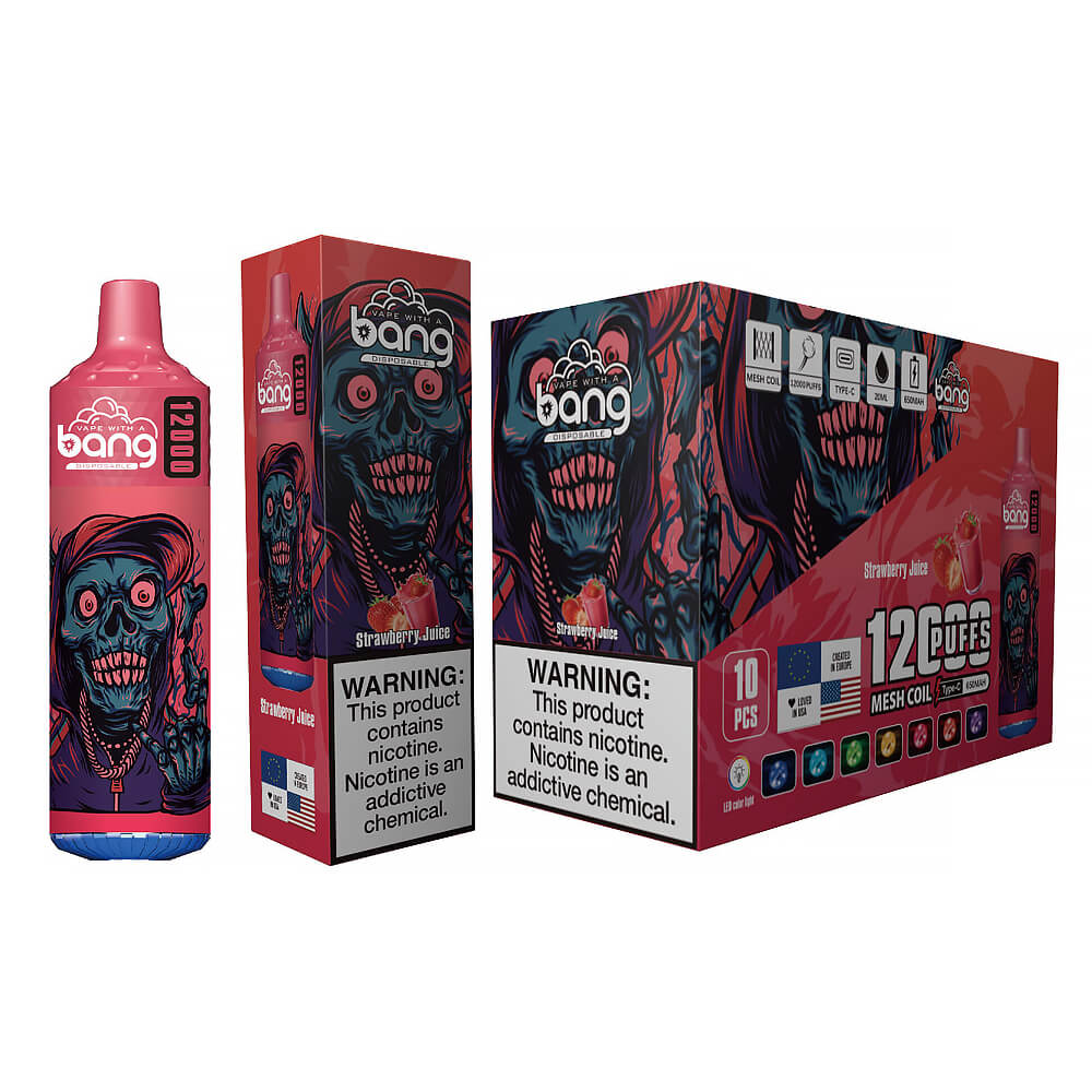 BANG MESHCOLL 12000 PUFF Disposable Vape In Sales-650mAh Battery, 20ml E-liquid, Multiple Nicotine 20 Flavors