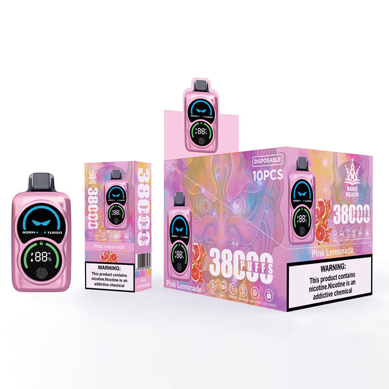 Bang Beach 38000 Puffs Disposable Vape-850mAh Battery, 40ml E-liquid, Multiple Nicotine 12 Flavors