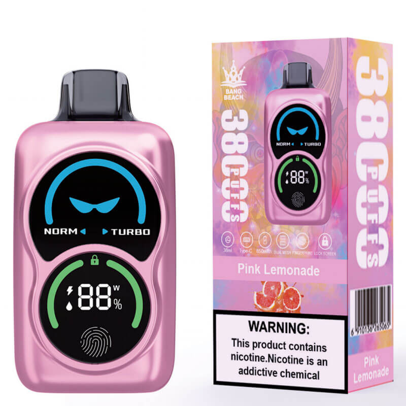 Bang Beach 38000 Puffs Disposable Vape-850mAh Battery, 40ml E-liquid, Multiple Nicotine 12 Flavors