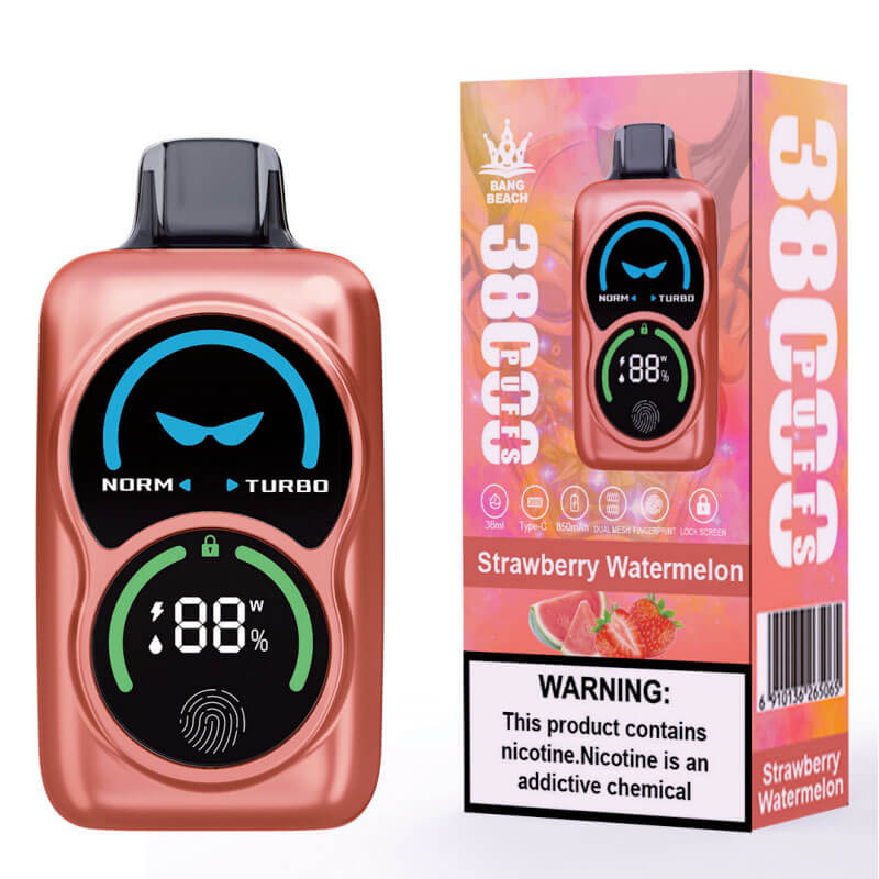 Bang Beach 38000 Puffs Disposable Vape-850mAh Battery, 40ml E-liquid, Multiple Nicotine 12 Flavors