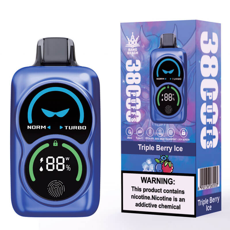 Bang Beach 38000 Puffs Disposable Vape-850mAh Battery, 40ml E-liquid, Multiple Nicotine 12 Flavors