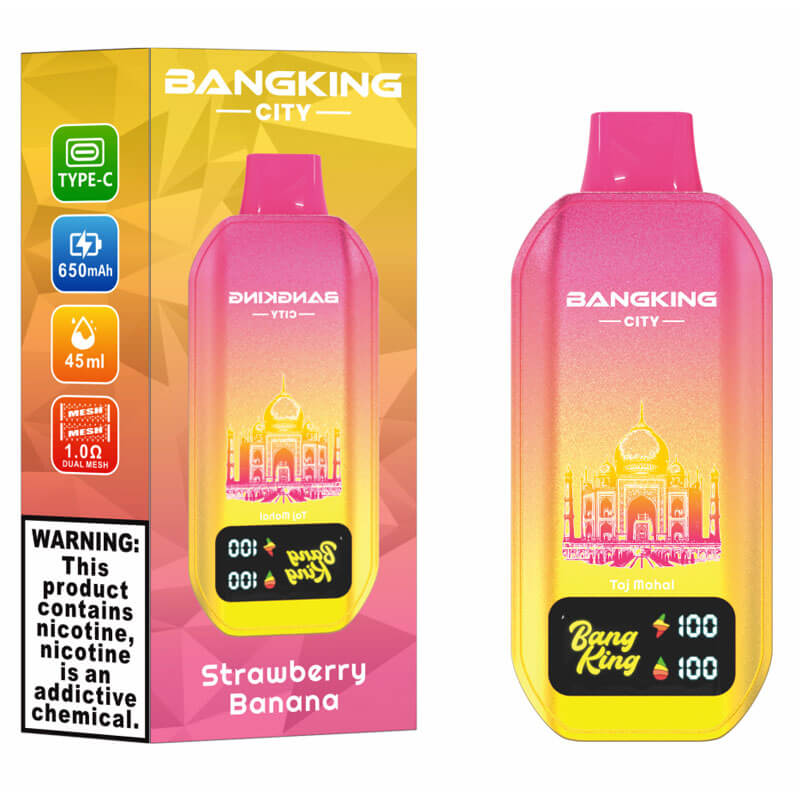 Bang King City 50000 Puffs Vape - 45ml E-liquid,650mAh 0%-5% Nicotine, 12 Flavors