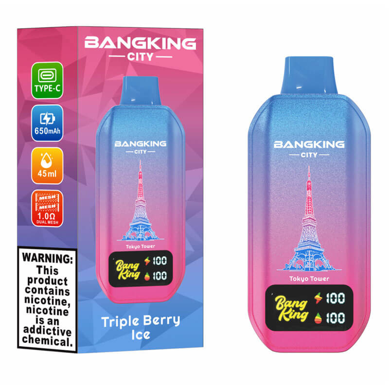 Bang King City 50000 Puffs Vape - 45ml E-liquid,650mAh 0%-5% Nicotine, 12 Flavors
