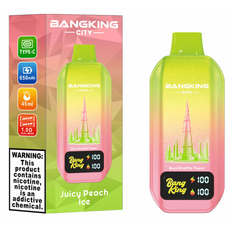 Bang King City 50000 Puffs Vape - 45ml E-liquid,650mAh 0%-5% Nicotine, 12 Flavors