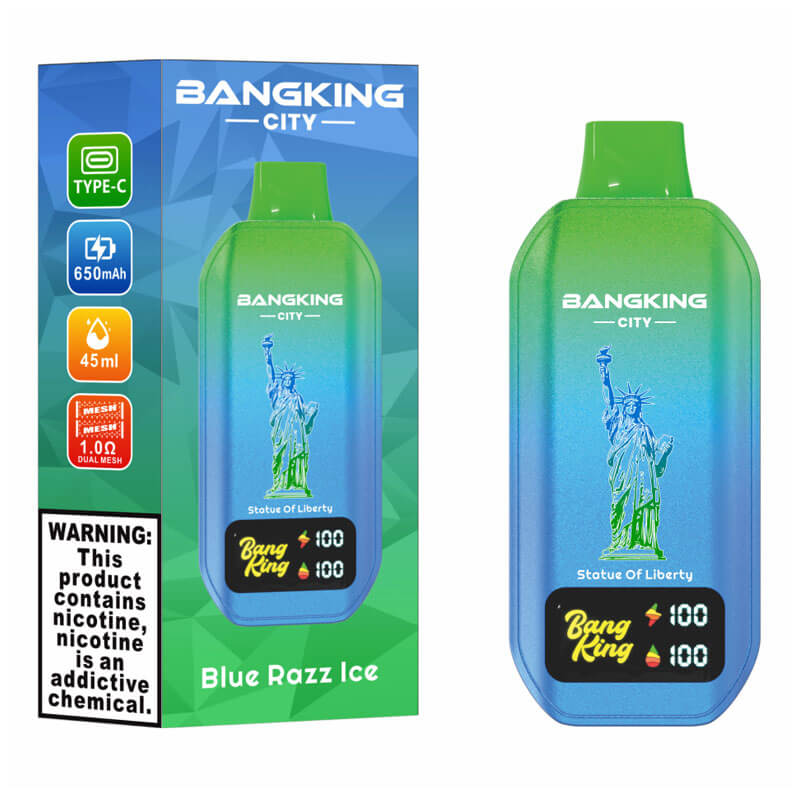 Bang King City 50000 Puffs Vape - 45ml E-liquid,650mAh 0%-5% Nicotine, 12 Flavors