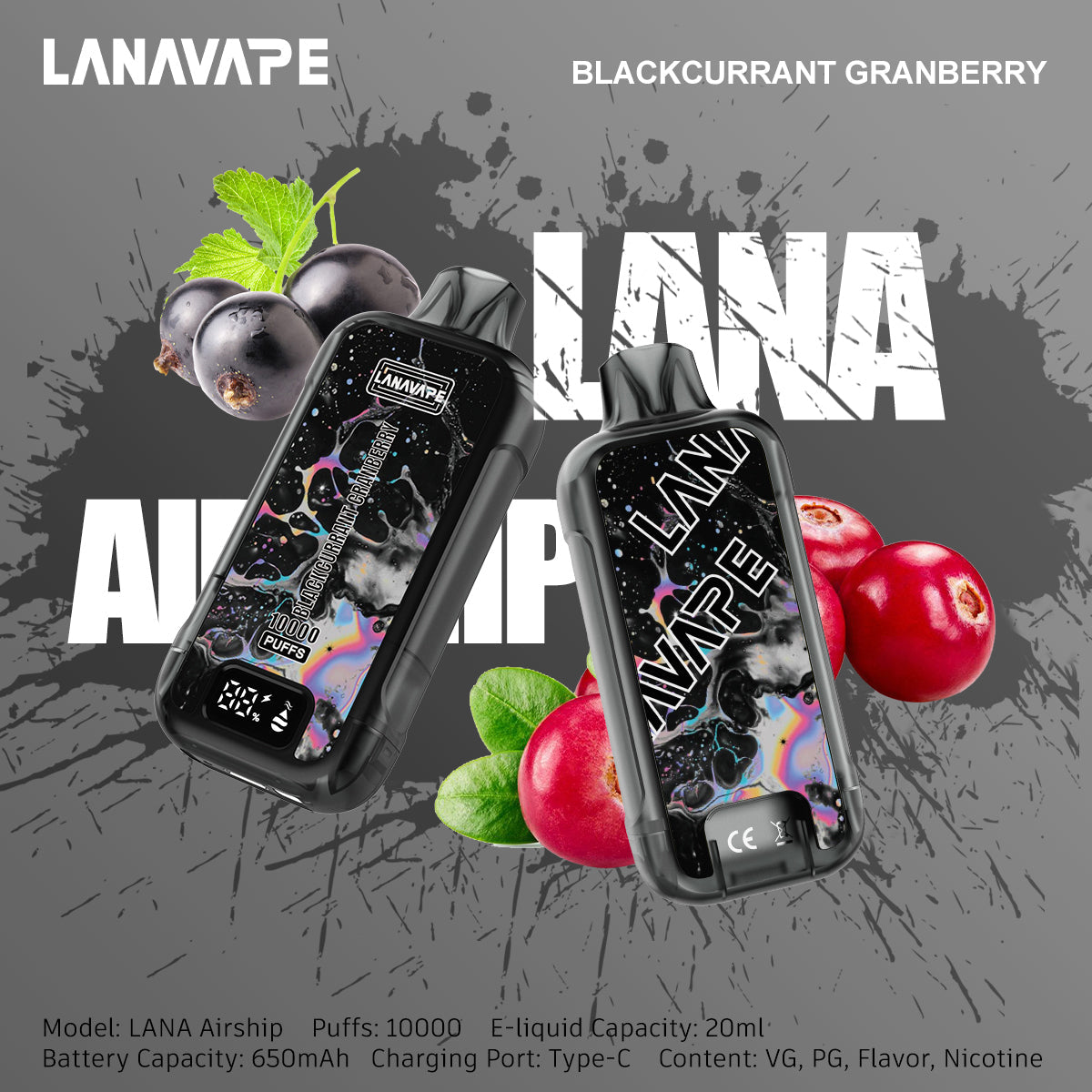 LANAVAPE 10000 Puffs Disposable Vape Wholesale-650mAh battery, 20ml E-liquid, Multiple Nicotine 10 Flavors
