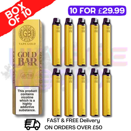 Bora Bora - Gold Bar 600Puff Box of 10