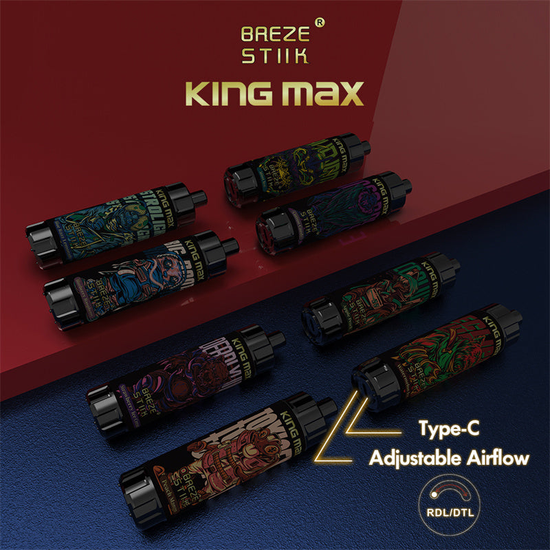 Breze Stiik Kingmax 10000 Puffs Disposable Vape – 20ml, Mesh Coil, Adjustable Airflow