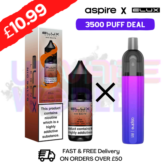 Cola ELUX LEGEND Salt 3500puff x Aspire Disposble Kit
