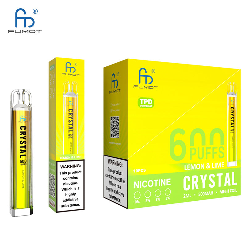 RandM Crystal 600 Puffs - 2ml, 5% Nic Salt, 12 Flavors, Rechargeable