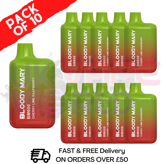 Cherry Lime Raspberry - Bloody Mary 600Puff Box of 10