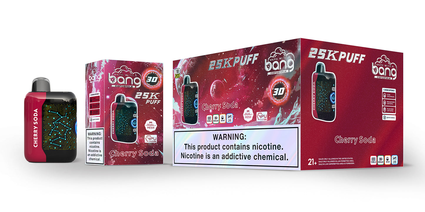Bang Starry 25K Puffs Smart Full Screen Turn Ice Wholesale Disposable Vape Puff 36k Prefilled Pod