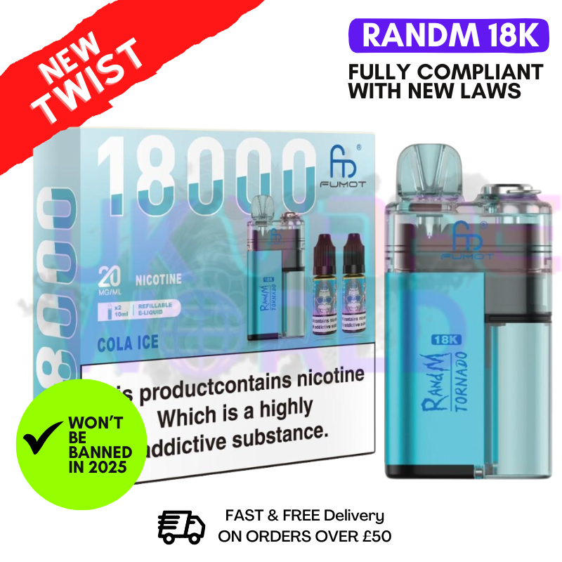 Cola Ice RandM Tornado 18K 18000 Puff Vape Kit