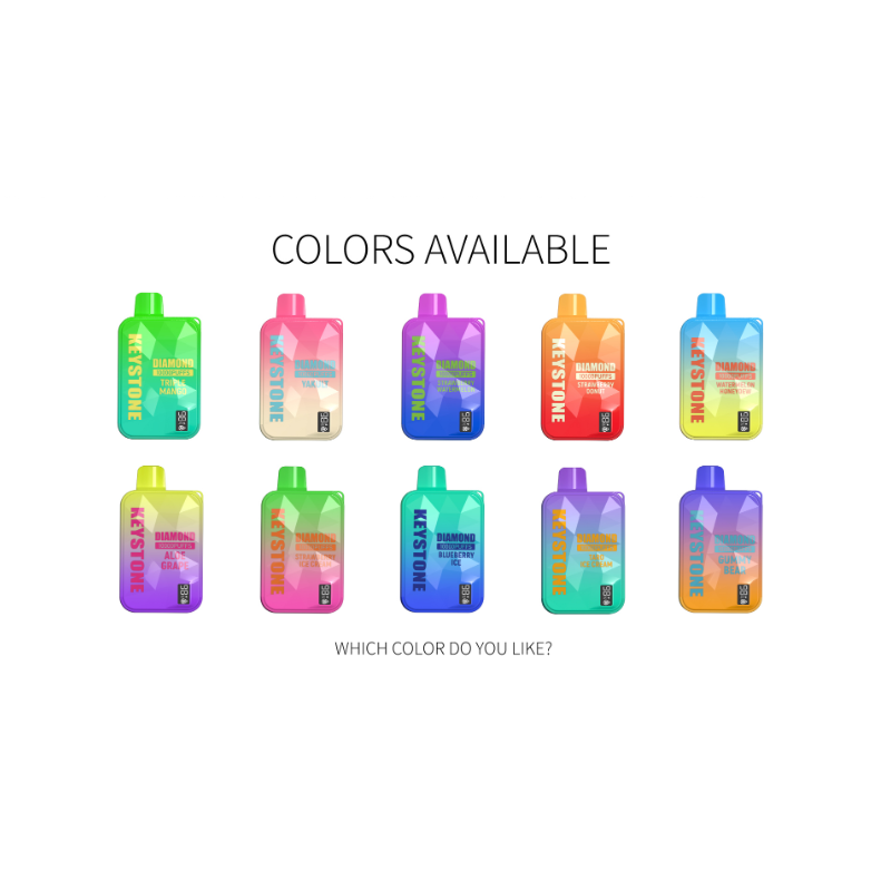 KEYSTONE DIAMOND 10000 Puffs Disposable Vape Wholesale-650mAh battery, 18ml E-liquid, Multiple Nicotine 10 Flavors