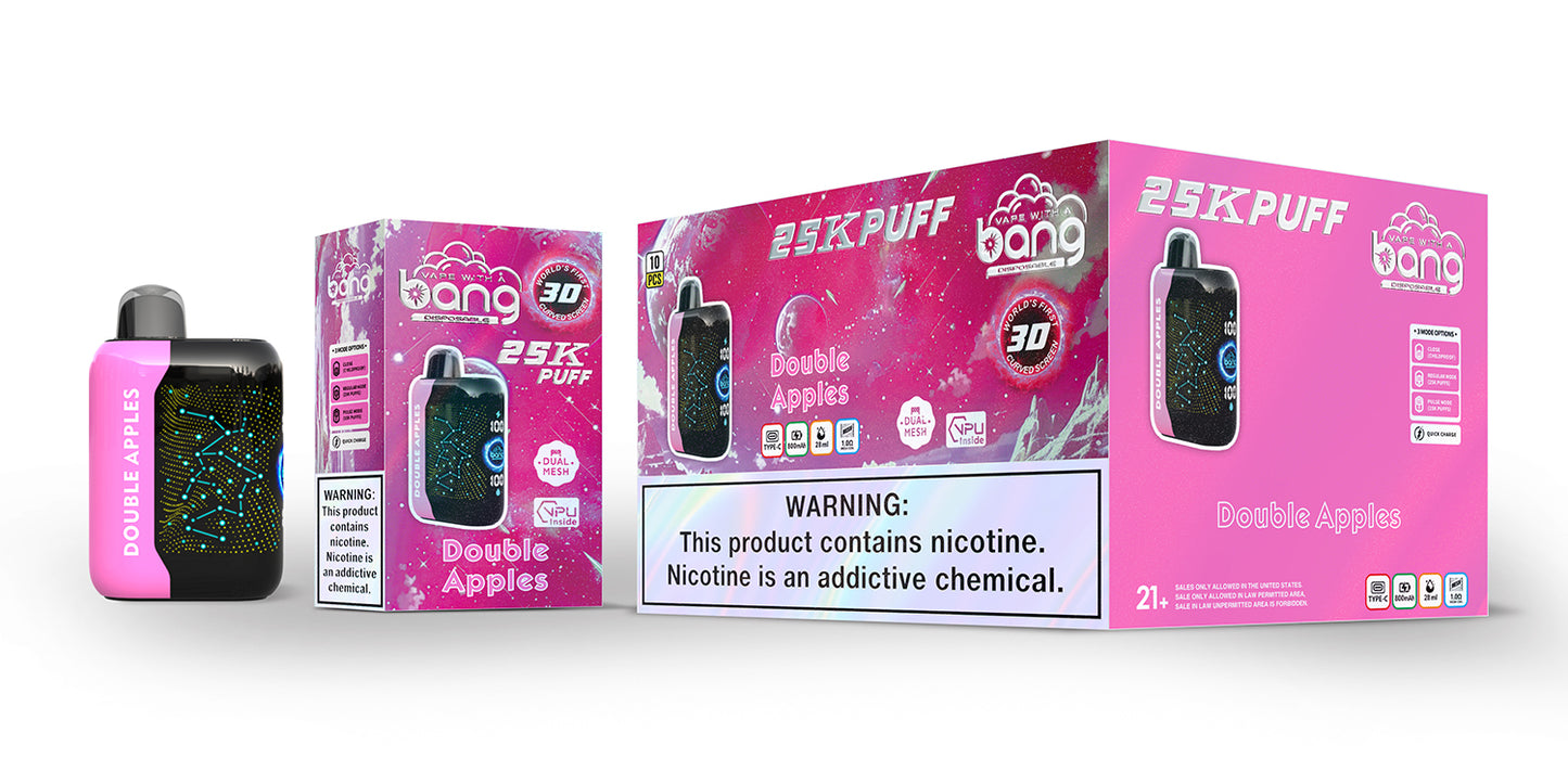 Bang Starry 25K Puffs Smart Full Screen Turn Ice Wholesale Disposable Vape Puff 36k Prefilled Pod