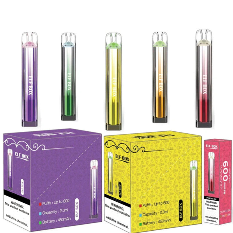 ELF BOX CRYSTAL BAR 600 PUFF DISPOSABLE POD VAPE DEVICE Vapes Puffs