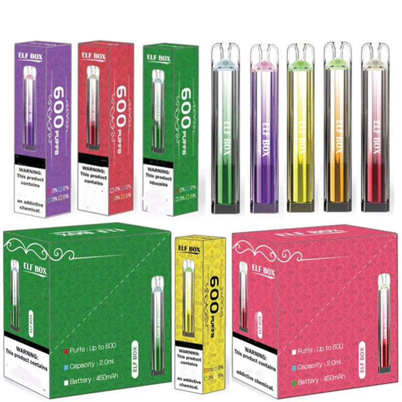 ELF BOX CRYSTAL BAR 600 PUFF DISPOSABLE POD VAPE DEVICE Vapes Puffs