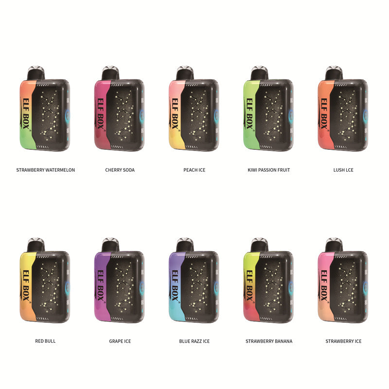 ELF BOX Pulse X 15000/25000 Puffs Disposable Vape – Dual Mesh Coil, LED Display, Rechargeable