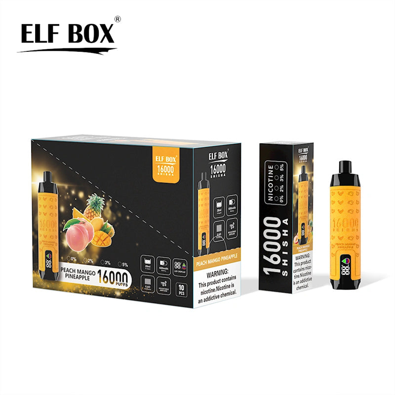 Factory Price 2024 Puffs Elf Box SHISHA 16000 Plus Puff Bar Wholsale Elf E Cigarette Crystal Disposable Vape Elf Box