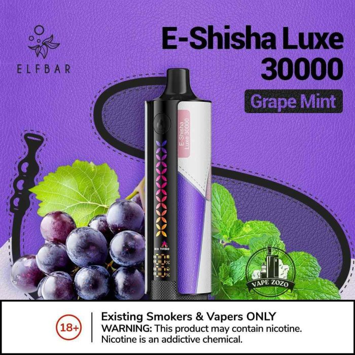 ELFBAR E-Shisha Luxe 30000 Puffs 20MG Disposable Vape Description 2%Nicotine