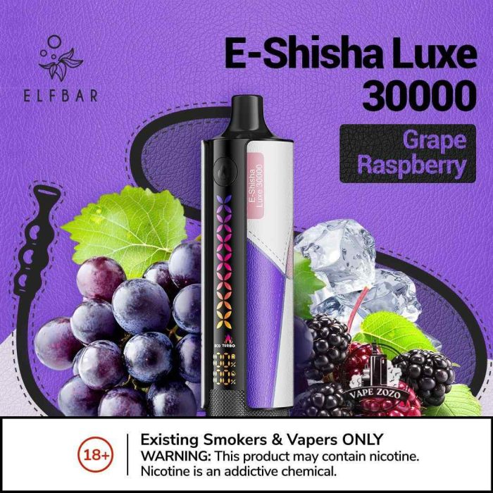 ELFBAR E-Shisha Luxe 30000 Puffs 20MG Disposable Vape Description 2%Nicotine
