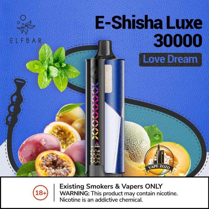 ELFBAR E-Shisha Luxe 30000 Puffs 20MG Disposable Vape Description 2%Nicotine