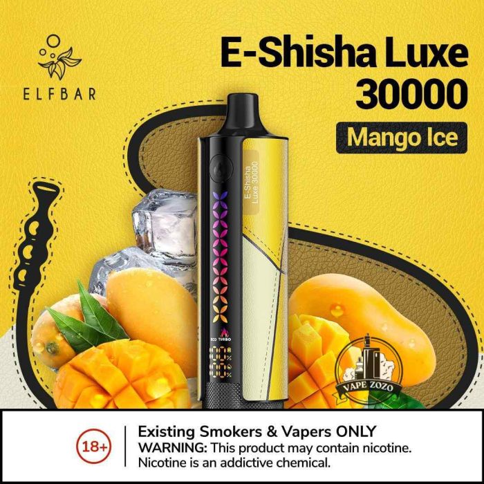 ELFBAR E-Shisha Luxe 30000 Puffs 20MG Disposable Vape Description 2%Nicotine