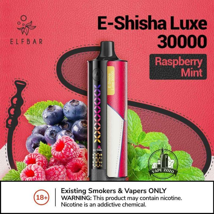 ELFBAR E-Shisha Luxe 30000 Puffs 20MG Disposable Vape Description 2%Nicotine