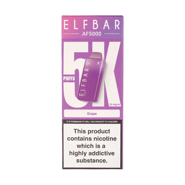 PACK OF 5 PC- Elf Bar AF5000 Disposable Vape TPD UK
