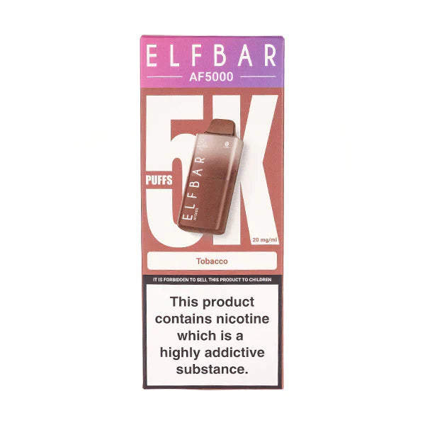 PACK OF 5 PC- Elf Bar AF5000 Disposable Vape TPD UK