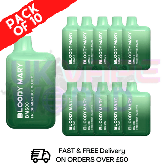 Fresh Menthol Mojito Bloody Mary 600Puff Box of 10