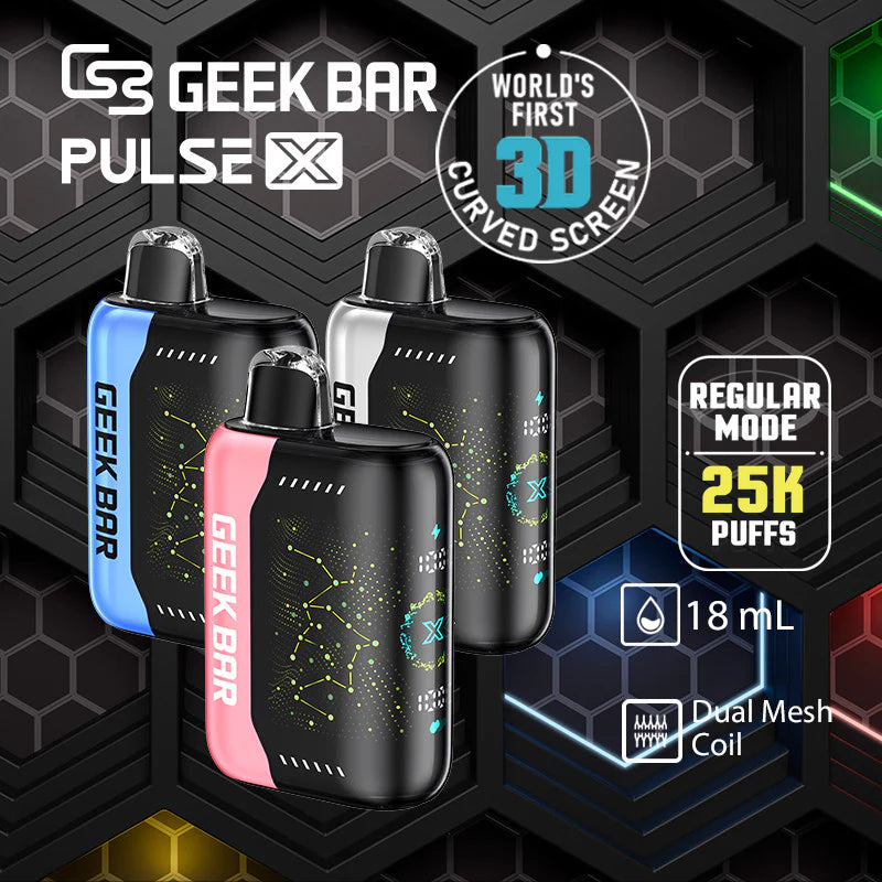 Geek Bar Pulse X 25000 Puffs Disposable Vape-18ml E-liquid,Multple Nicotine