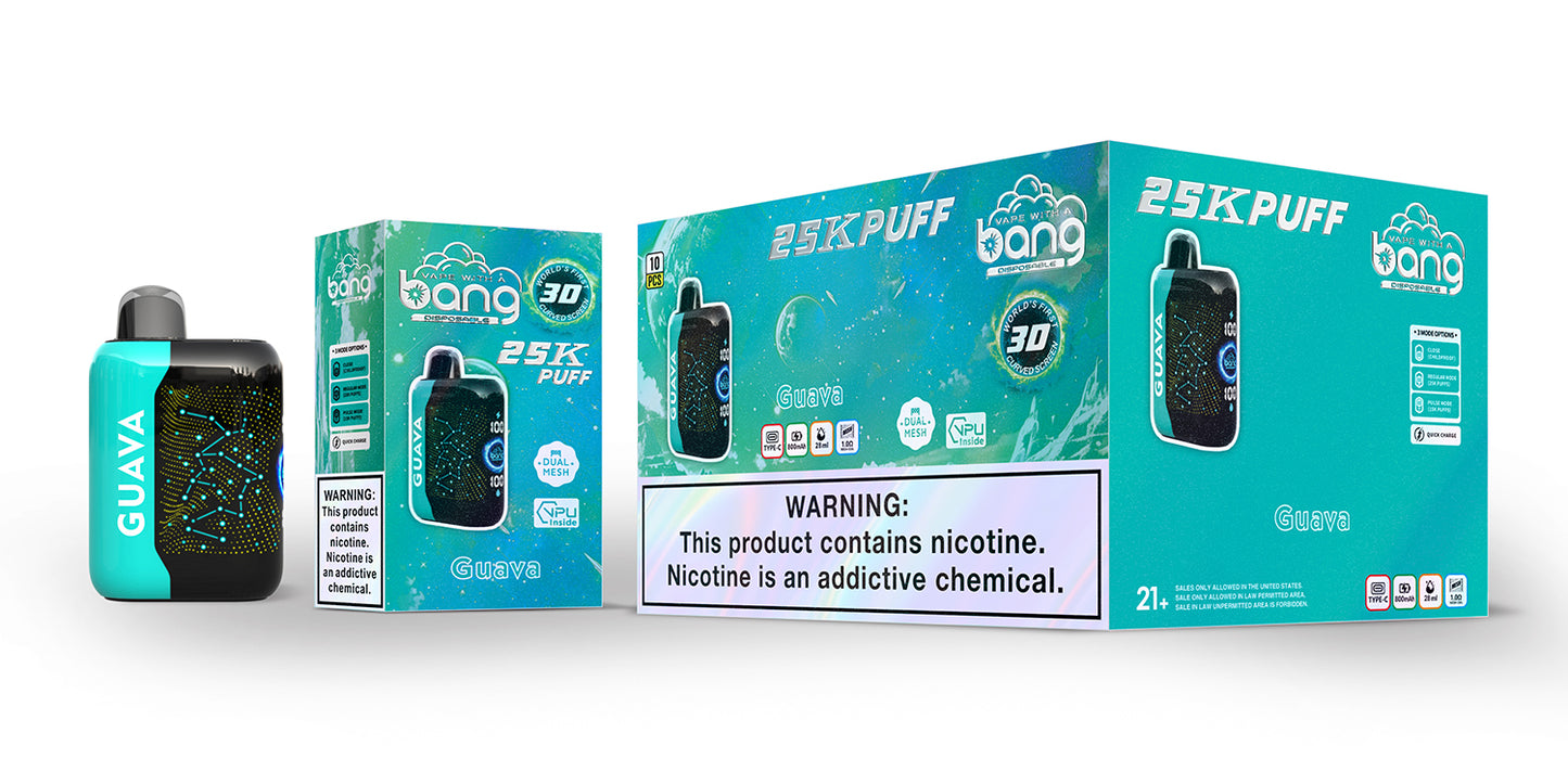 Bang Starry 25K Puffs Smart Full Screen Turn Ice Wholesale Disposable Vape Puff 36k Prefilled Pod