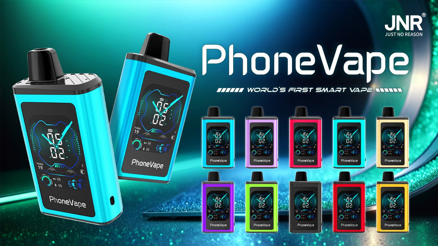 JNR Phone Vape 30000 Puffs (Box of 10) Latest Smart 20mg Nicotine 19ML 1000 mAh Battery 10 Flavors Disposable Vape
