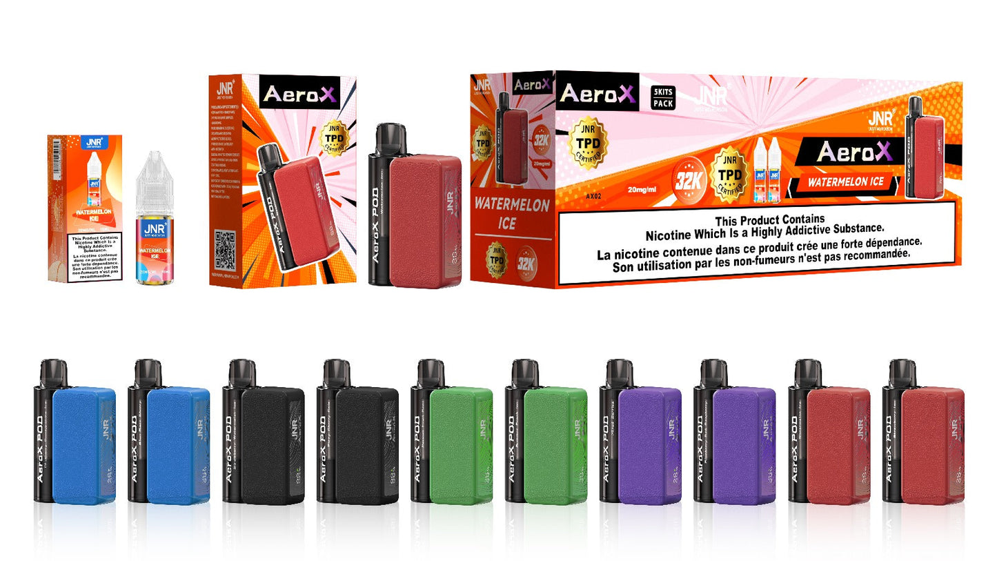 JNR Aero X 32000 Puffs Pod – Vapes Europe 10 Flavors