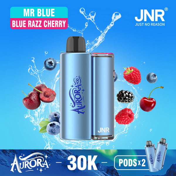 JNR Aurora 30K Pod Vape Kit-900mAh Battery, 20ml E-liquid, Multiple Nicotine 12 Flavors