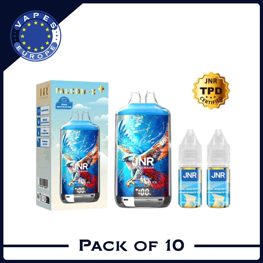 JNR FALCON X PLUS 28000 puffs bar 20mg nicotine (Box of 10) 10 Flavors
