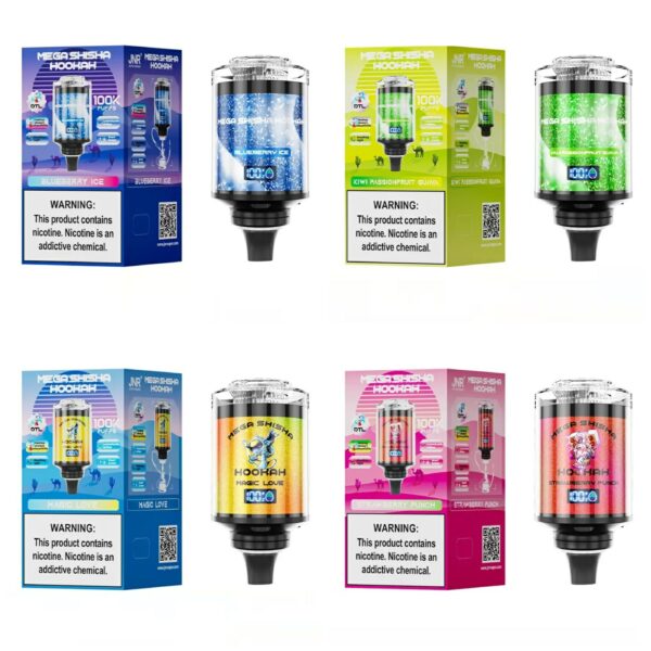 JNR Mega Shisha Hookah 100000 Puffs Disposable Vape Pen E Cigarette Prefilled 60ml 2200mAh